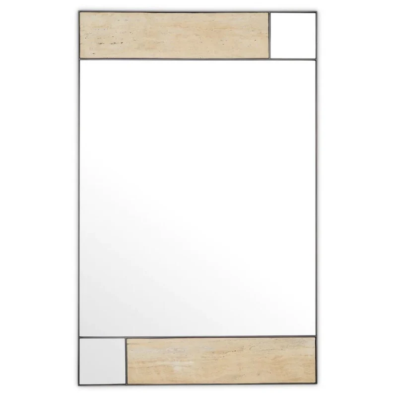 Casa Padrino Luxus Spiegel Beige / Bronze H. 140 cm - Luxus Qualität