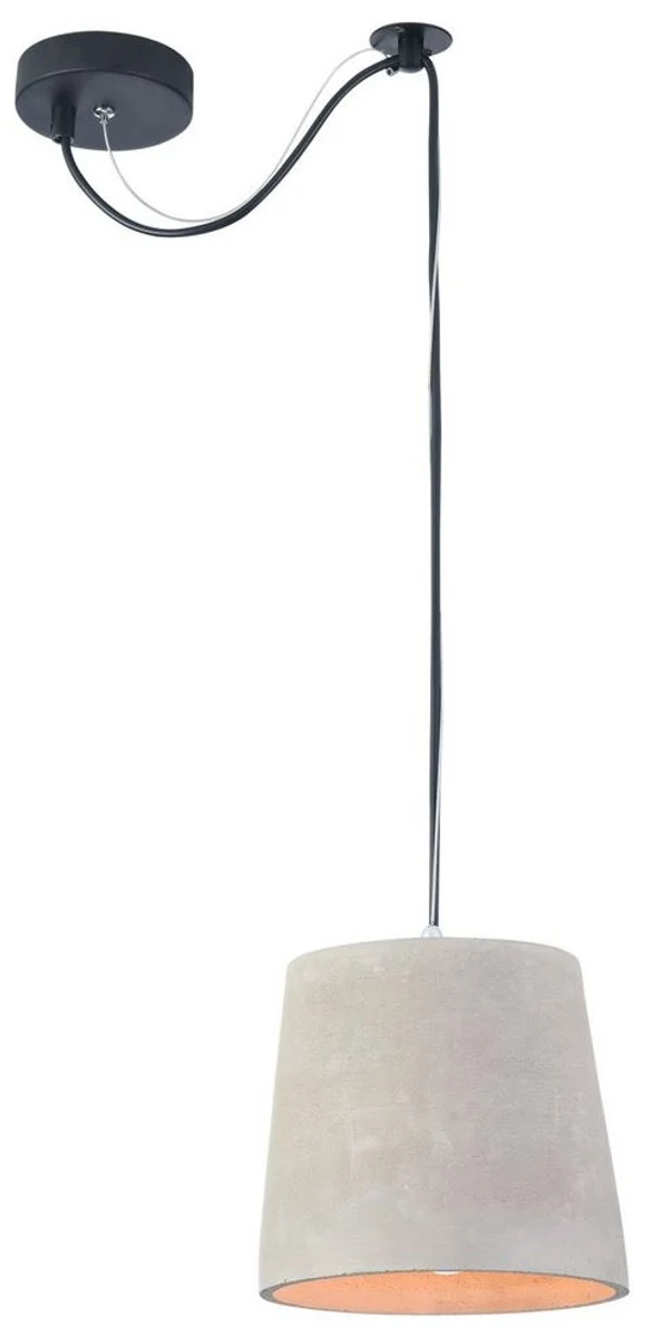 Casa Padrino Moderne Hängeleuchte aus Beton in Grau Ø 19 x H. 17 cm - Stilvolle Pendelleuchte für Innenräume