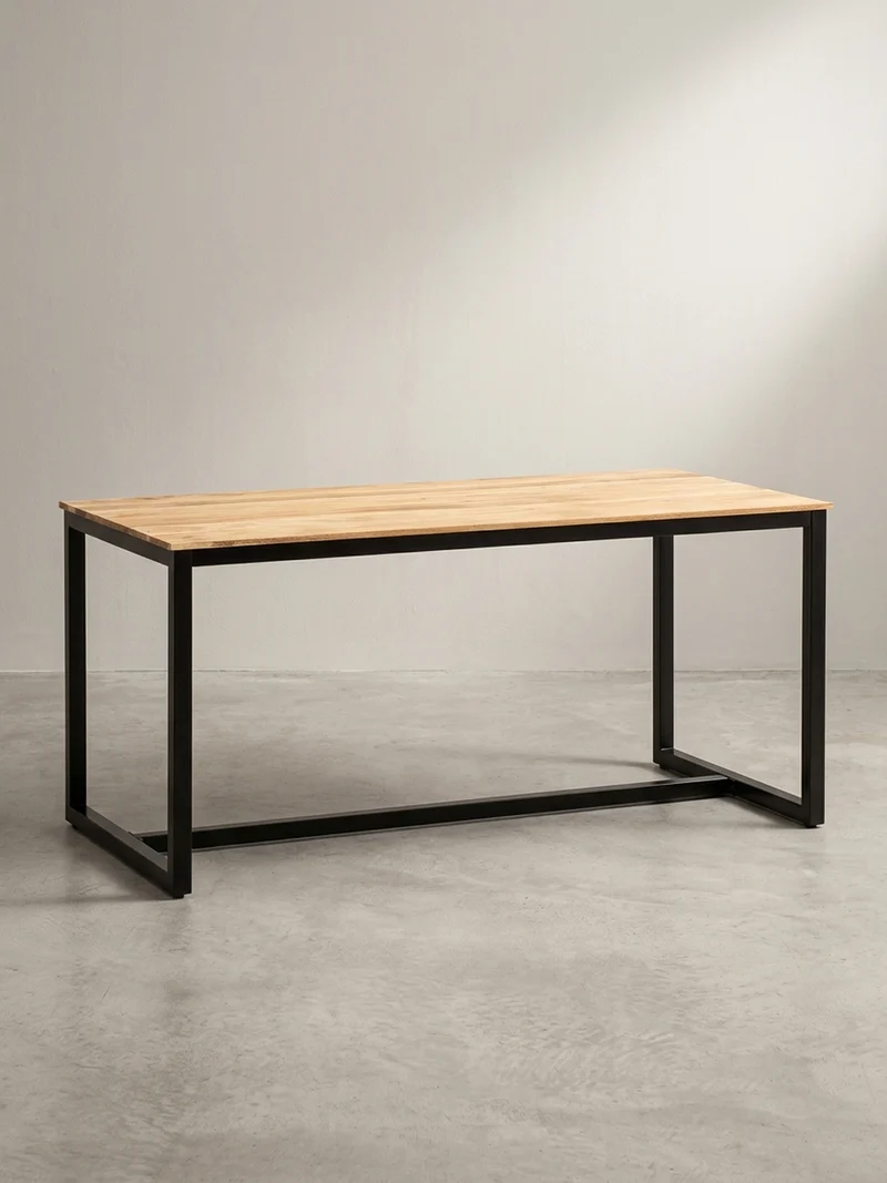 Esstisch Massivholz Metall Rechteckig Loft-Stil