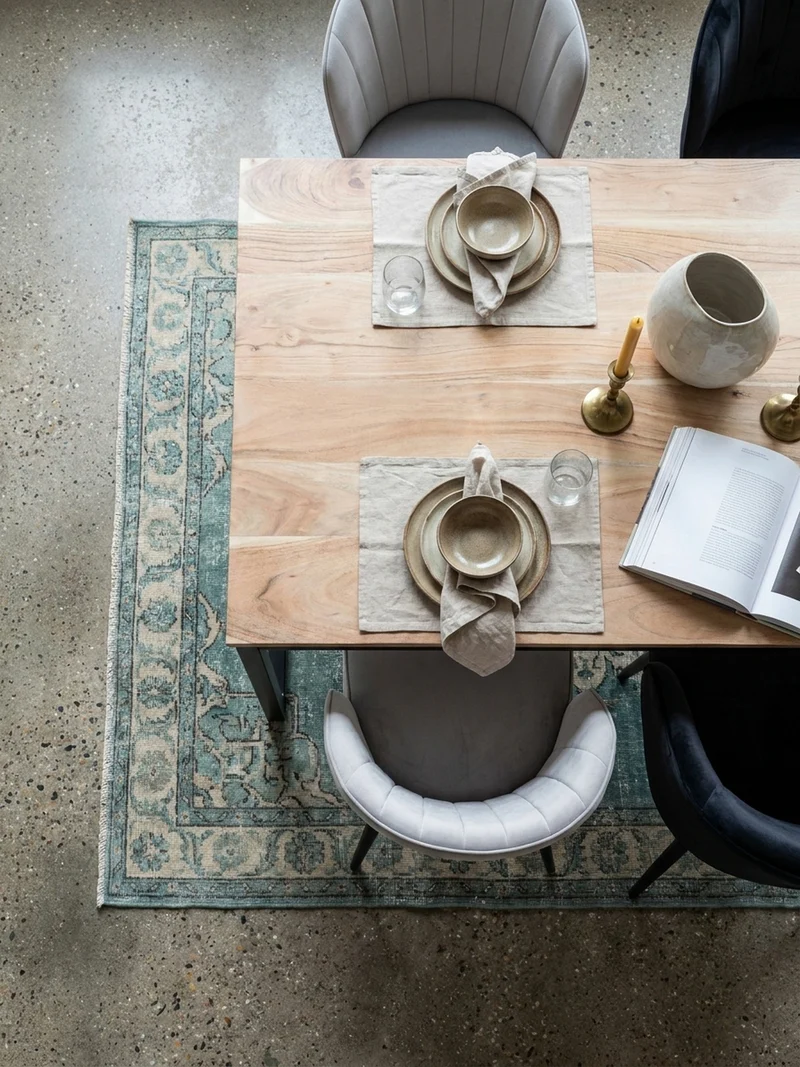 Esstisch Massivholz Metall Rechteckig Loft-Stil
