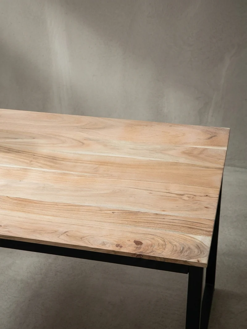 Esstisch Massivholz Metall Rechteckig Loft-Stil