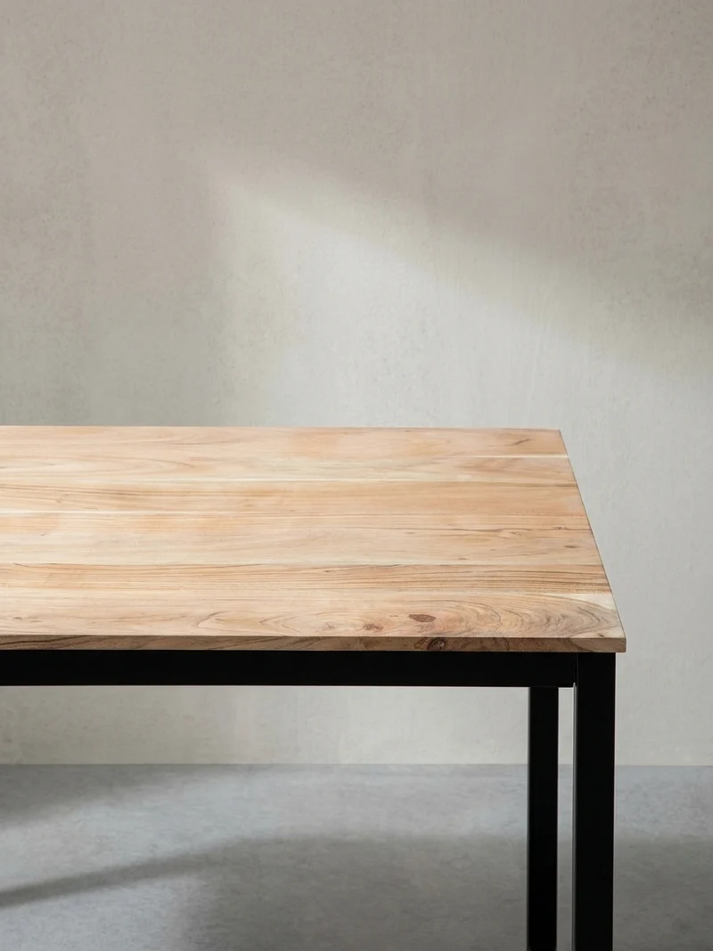 Esstisch Massivholz Metall Rechteckig Loft-Stil