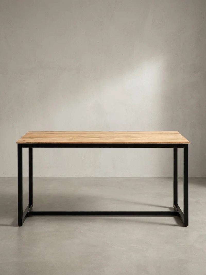 Esstisch Massivholz Metall Rechteckig Loft-Stil