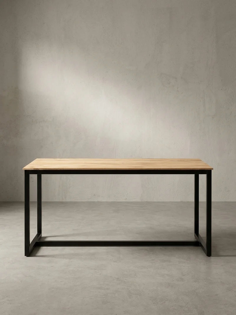 Esstisch Massivholz Metall Rechteckig Loft-Stil