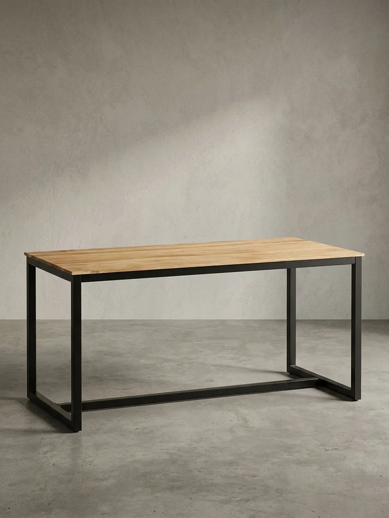 Esstisch Massivholz Metall Rechteckig Loft-Stil