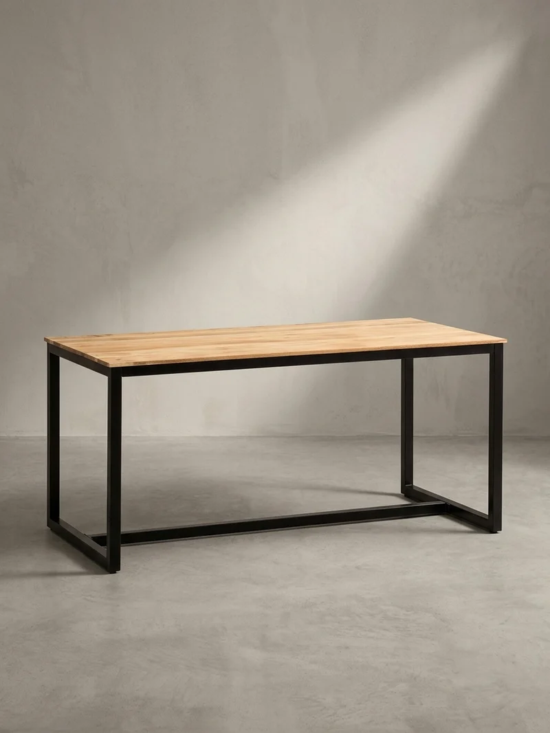 Esstisch Massivholz Metall Rechteckig Loft-Stil