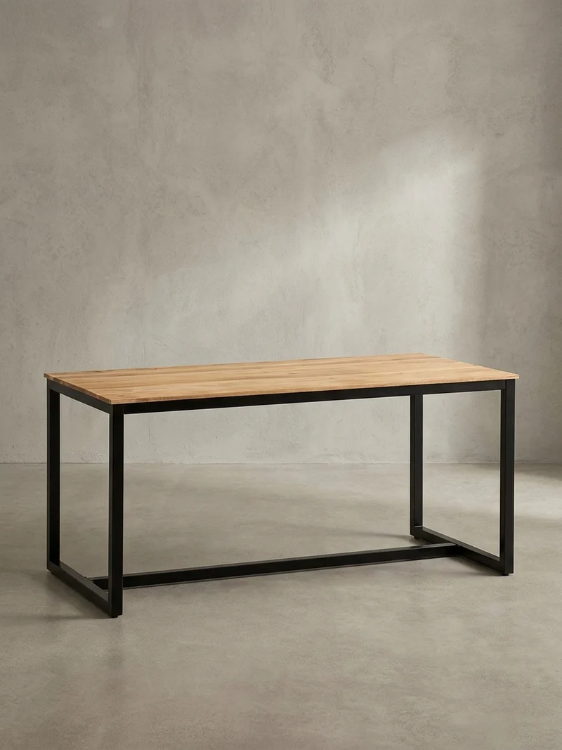 Esstisch Massivholz Metall Rechteckig Loft-Stil