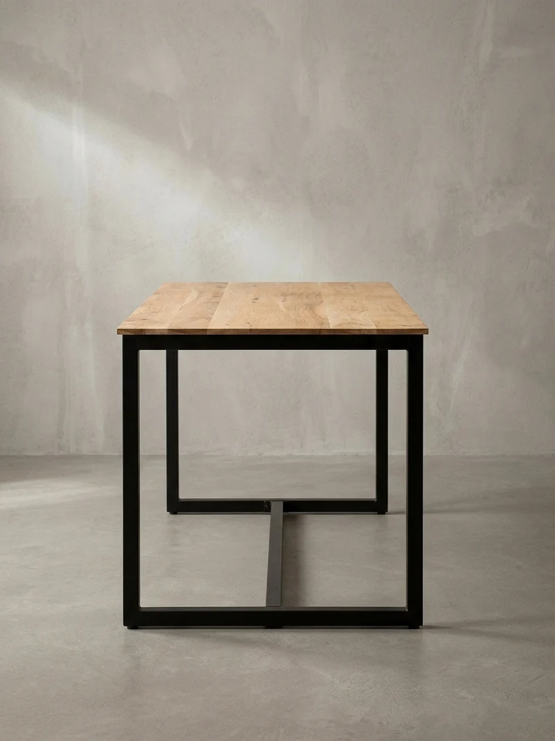 Esstisch Massivholz Metall Rechteckig Loft-Stil