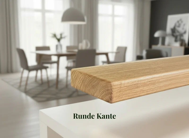 Esstisch Eiche Premium braun geölt - mit Fuß "Flaches X" aus massivem Stahl