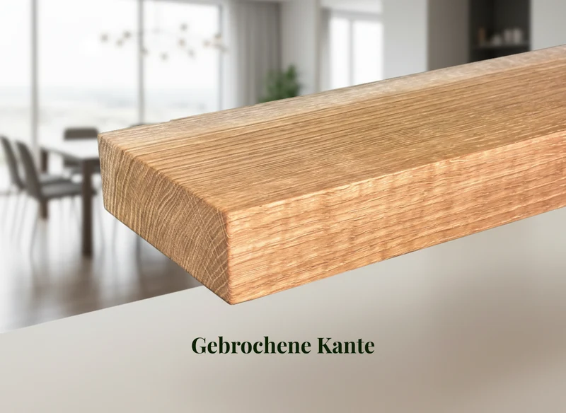 Esstisch Eiche Premium braun geölt - mit Fuß "Flaches X" aus massivem Stahl