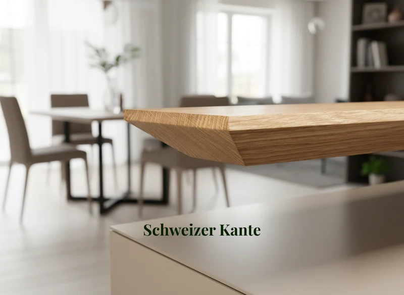 Esstisch Eiche Premium braun geölt - mit Fuß "Flaches X" aus massivem Stahl