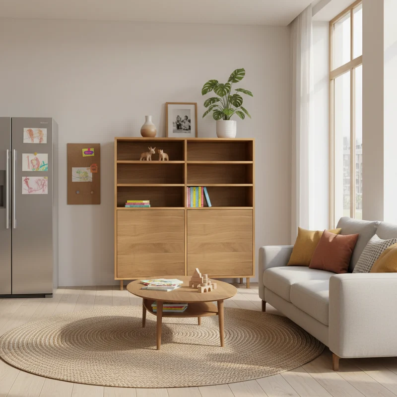 Highboard Eiche Premium - Natur geölt 120cm