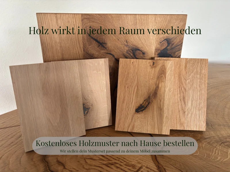 Lowboard Eiche Rustikal - Natur geölt 180cm mit Wandaufhängung