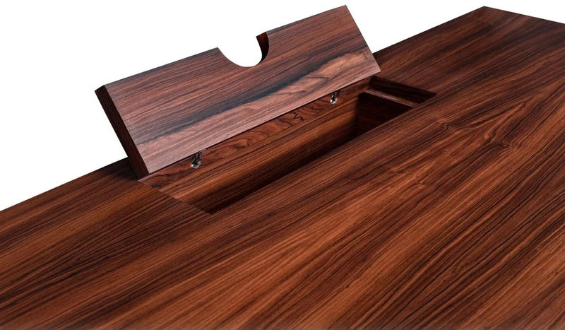 Casa Padrino Luxus Rosenholz Schreibtisch mit Schublade Braun 120 x 60 x H. 76 cm - Luxus Büromöbel
