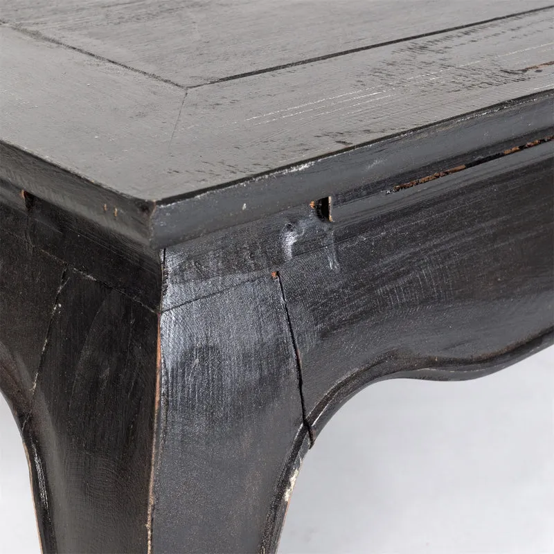 OPIUMTISCH "EAST 80" | 80x80x36 cm, Mahagoni | Beistelltisch | Farbe: 09 voodoo - schwarz
