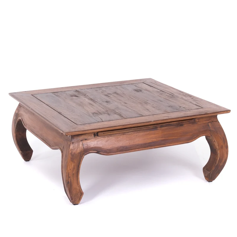 OPIUMTISCH "EAST 80" | 80x80x36 cm, Mahagoni | Beistelltisch | Farbe: 02 hellbraun