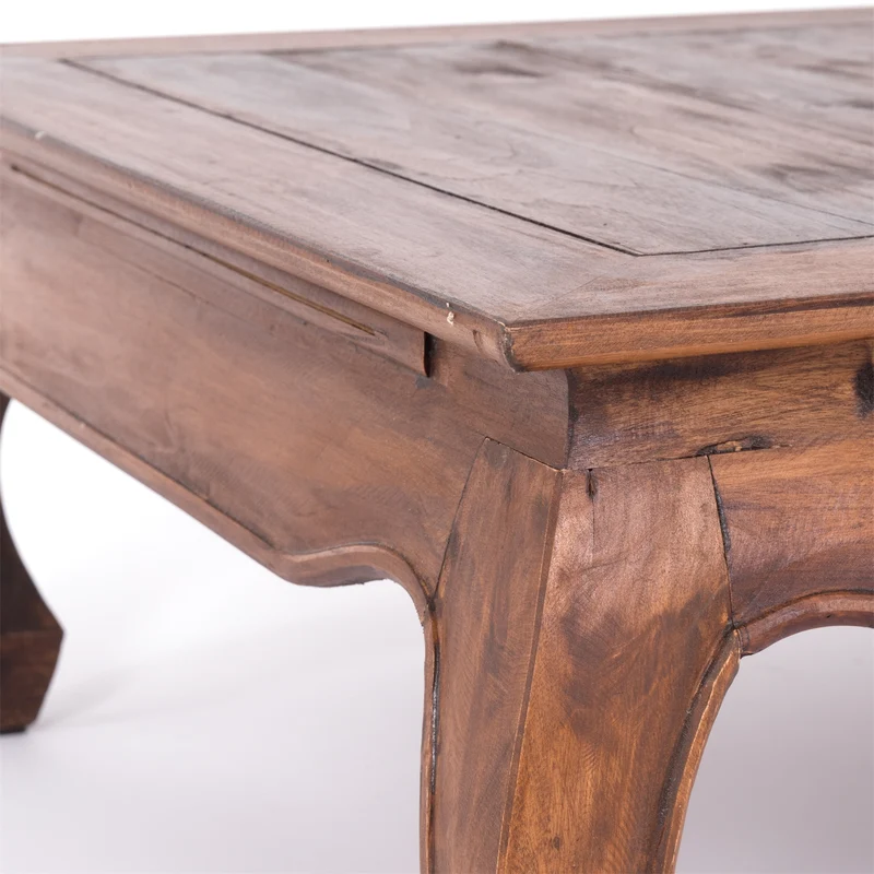 OPIUMTISCH "EAST 80" | 80x80x36 cm, Mahagoni | Beistelltisch | Farbe: 02 hellbraun