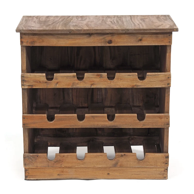 WEINREGAL "RUSTIQUE" | Mahagoni, 70x70x38cm (HxBxT) | Farbe: 01 natur-vintage
