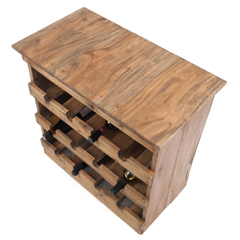 WEINREGAL "RUSTIQUE" | Mahagoni, 70x70x38cm (HxBxT) | Farbe: 01 natur-vintage