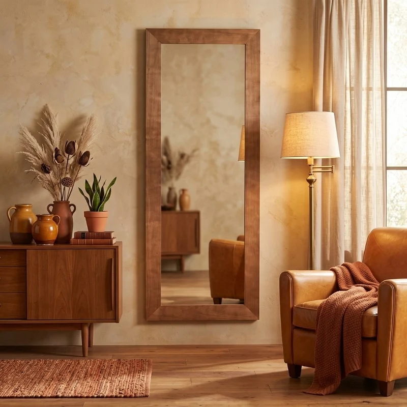 Massivholz Wandspiegel MADEIRA Natural 180x70cm Spiegel