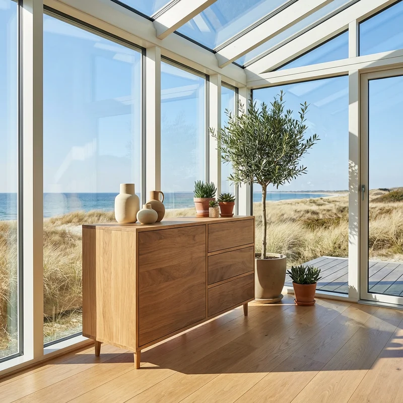 Sideboard Eiche Premium - Natur geölt 120cm