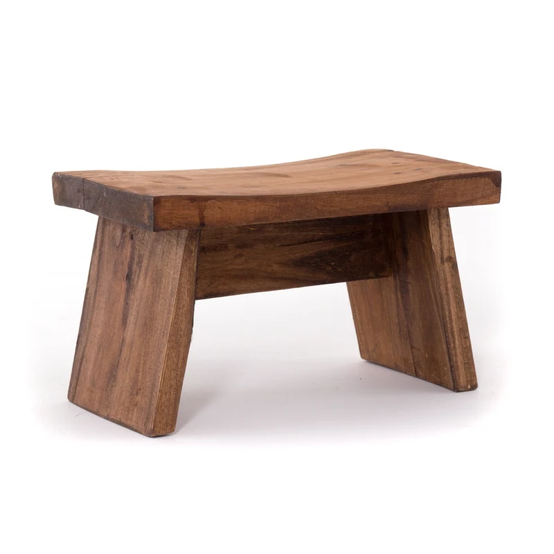 NOSTALGISCHER FUßHOCKER "SCHEMEL" | Mahagoni | Holzhocker | Farbe: 08 honigfarben gewachst