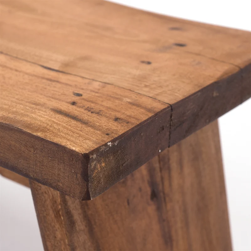 NOSTALGISCHER FUßHOCKER "SCHEMEL" | Mahagoni | Holzhocker | Farbe: 08 honigfarben gewachst