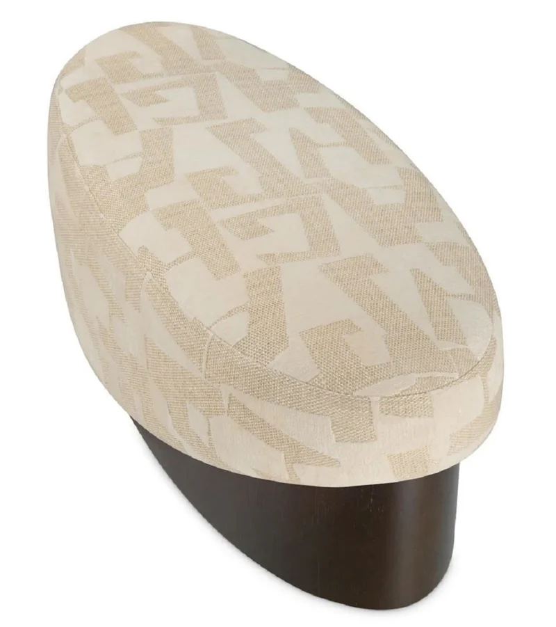 Casa Padrino Luxus Sitzbank Sandfarben / Schwarz 140 cm - Hotel Möbel