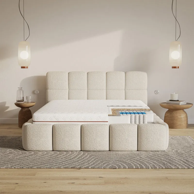 Taschenfederkernmatratze 200x200 cm Somcoco mit Kokos und beidseitigem PUR-Schaum