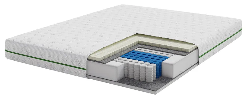 Taschenfederkernmatratze 200x200 cm Sompol mit Latex und HR-Schaum, beidseitig verwendbar