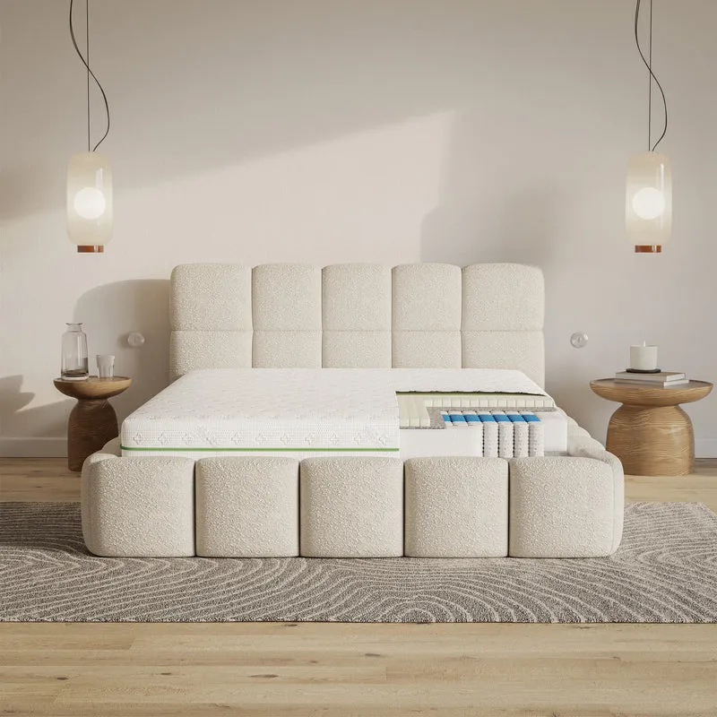 Taschenfederkernmatratze 200x200 cm Sompol mit Latex und HR-Schaum, beidseitig verwendbar