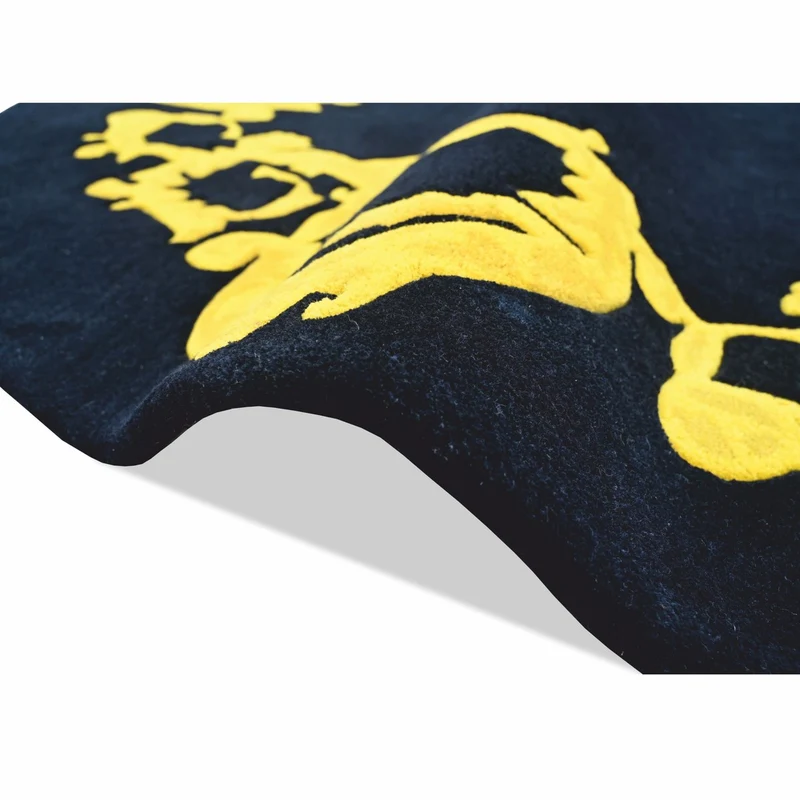 Casa Padrino Luxus Teppich Schwarz / Gold - Verschiedene Größen - Luxus Interior