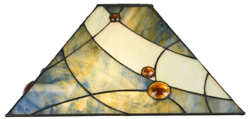 Casa Padrino Luxus Tiffany Tischleuchte Mehrfarbig / Schwarz 45 x 45 x H. 75 cm - Luxus Tischlampe