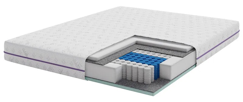 Multipocket-Taschenfederkernmatratze 160x200 cm Somtiple mit Visco- und HR-Schaum, beidseitig verwendbar