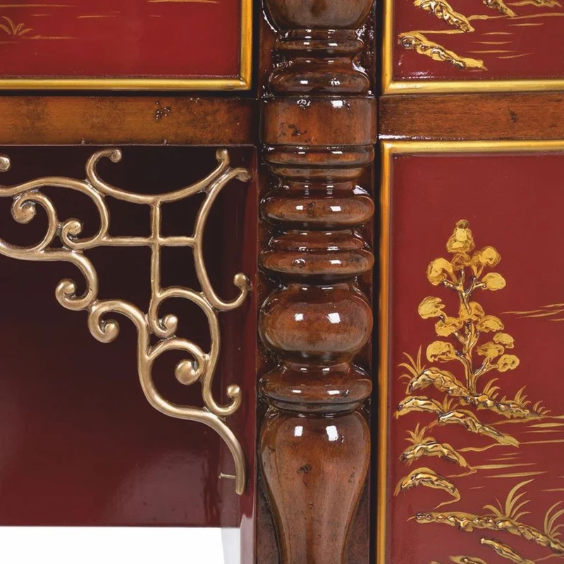 Casa Padrino Luxus Barock Konsole im asiatischen Stil 145 cm - Barock Möbel