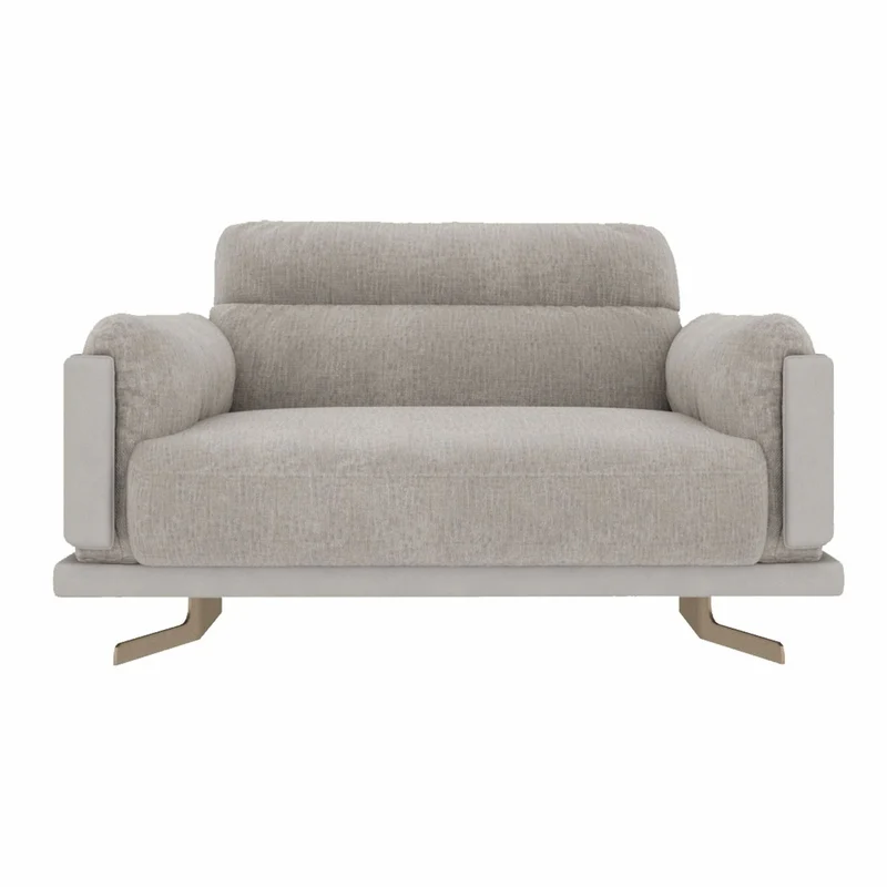 Casa Padrino Luxus Sessel Grau / Messing 130 x 103 x H. 80 cm - Luxus Möbel
