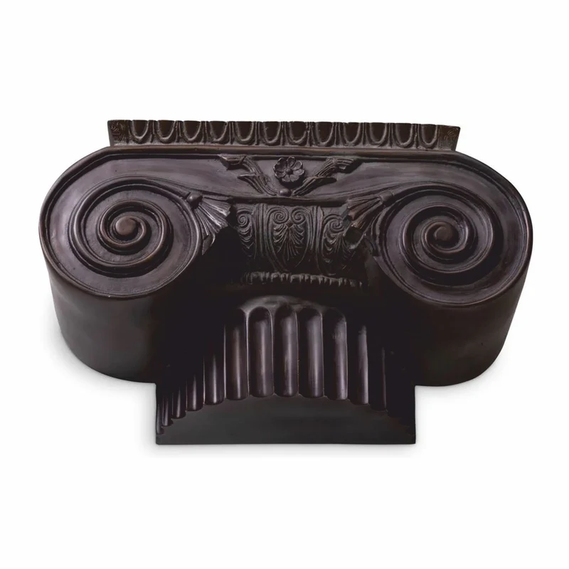 Casa Padrino Luxus Barock Metall Deko Objekt Säulenkopf Bronze 48,5 cm