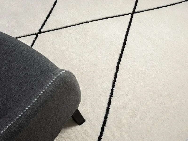 Teppich ORIENTAL-String rechteckig weiss diverse Größen