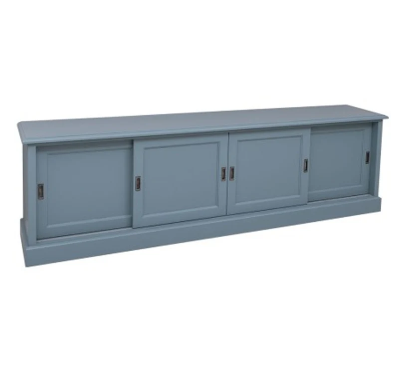 Casa Padrino TV Schrank im Landhausstil mit 4 Schiebetüren, 246 x 46 x 70 cm