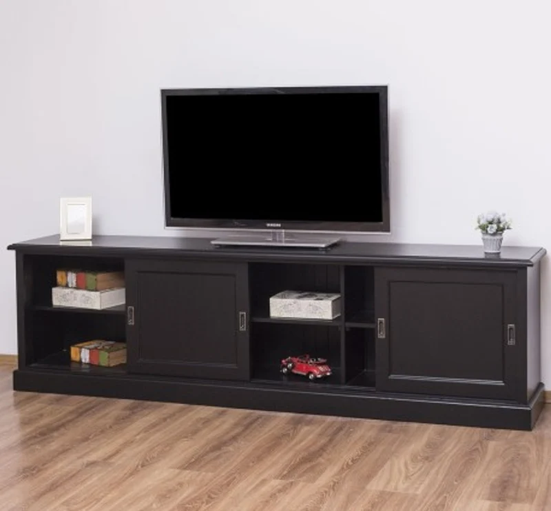Casa Padrino TV Schrank im Landhausstil mit 4 Schiebetüren, 246 x 46 x 70 cm