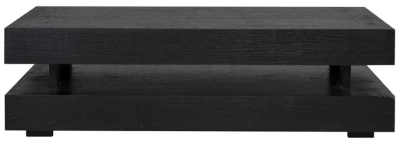 Casa Padrino Luxus Couchtisch Schwarz 150 x 80 x H. 43 cm - Rechteckiger Massivholz Wohnzimmertisch - Wohnzimmer Möbel - Luxus Möbel - Luxus Einrichtung