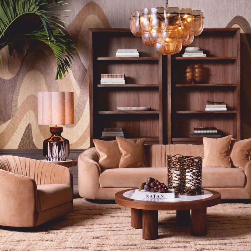 Casa Padrino Luxus Wohnzimmer Teppich Beige / Braun - Verschiedene Größen