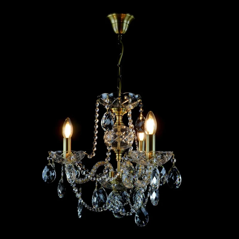 Casa Padrino Luxus Barock Kristall Kronleuchter Silber Ø 45 x H. 42 cm - Prunkvoller Messing Kronleuchter mit böhmischem Kristallglas - Barock Möbel - Edel & Prunkvoll