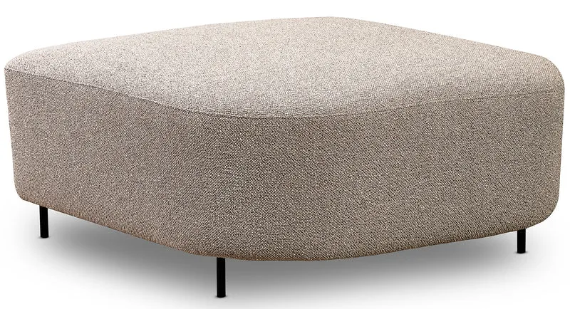 Modulares Ecksofa Lanomi U-förmig, rechtsseitig, beige Bouclé
