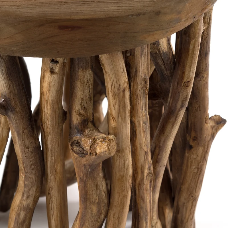 BEISTELLTISCH "WOODS" | Mahagoni | Äste Couchtisch, Holzhocker