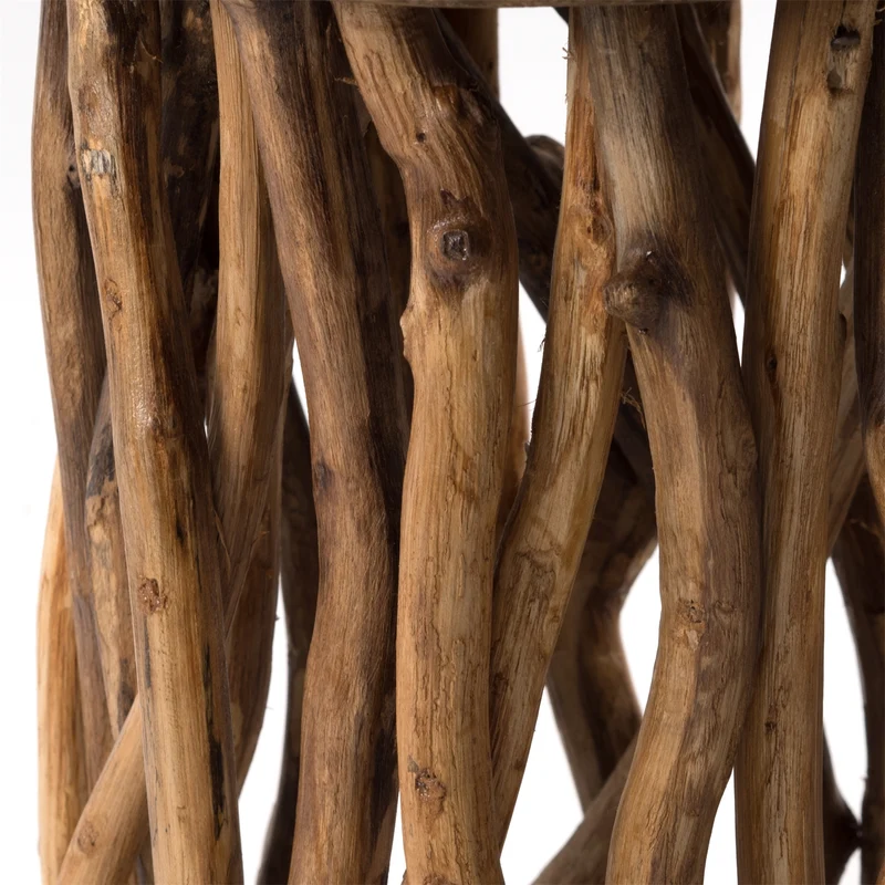 BEISTELLTISCH "WOODS" | Mahagoni | Äste Couchtisch, Holzhocker