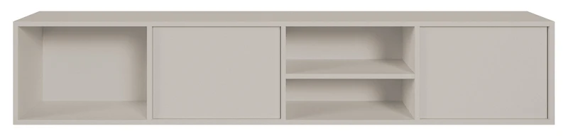Sanva Hängeschrank für TV mit zwei Türen und drei Fächern, 200 cm, Kaschmir