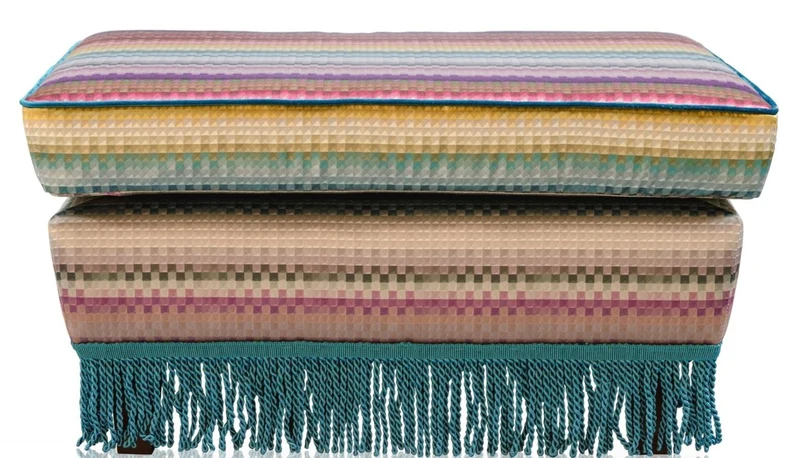 Casa Padrino Luxus Fußhocker im Barock Stil Mehrfarbig 76 x 54 x H. 40 cm - Wohnzimmer Möbel