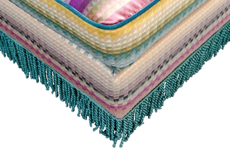 Casa Padrino Luxus Fußhocker im Barock Stil Mehrfarbig 76 x 54 x H. 40 cm - Wohnzimmer Möbel