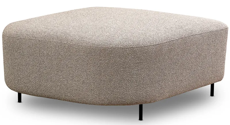 Modulares Ecksofa Lanomi, L-förmig, linksseitig, beige Bouclé